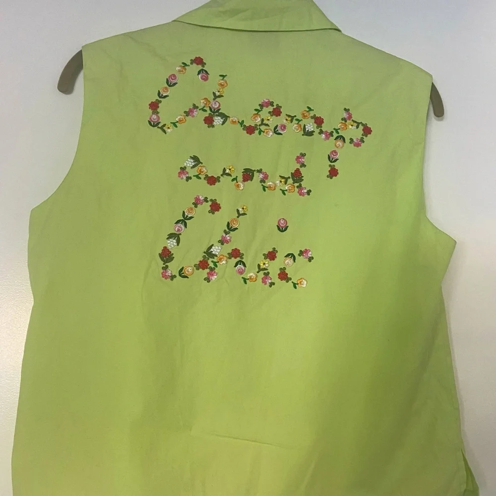 Moschino Lime Green Button Down Shirt - Picture 8 of 8